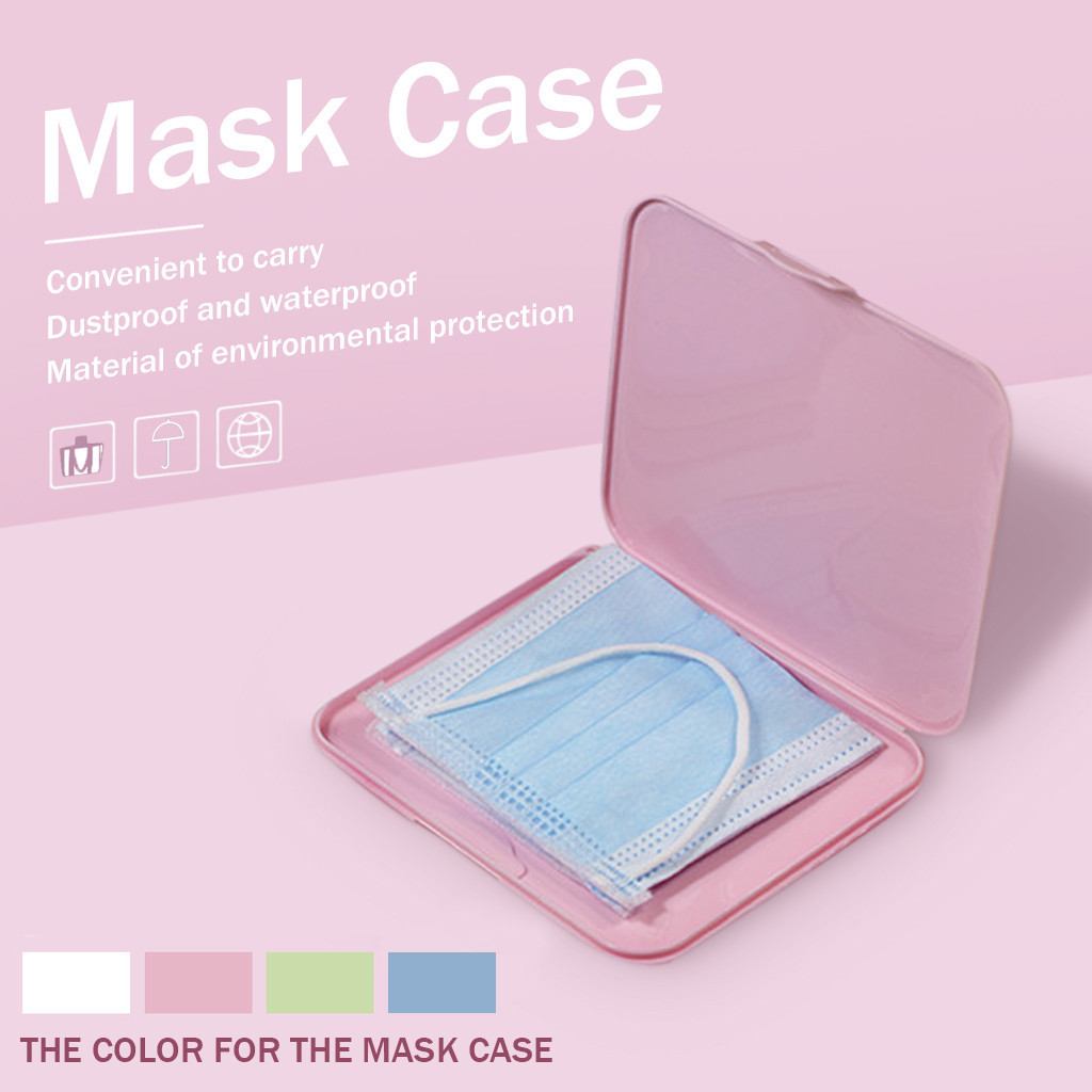 Pink Mask Cover Green Box Mask - Face Mask Storage Box 评论和价格