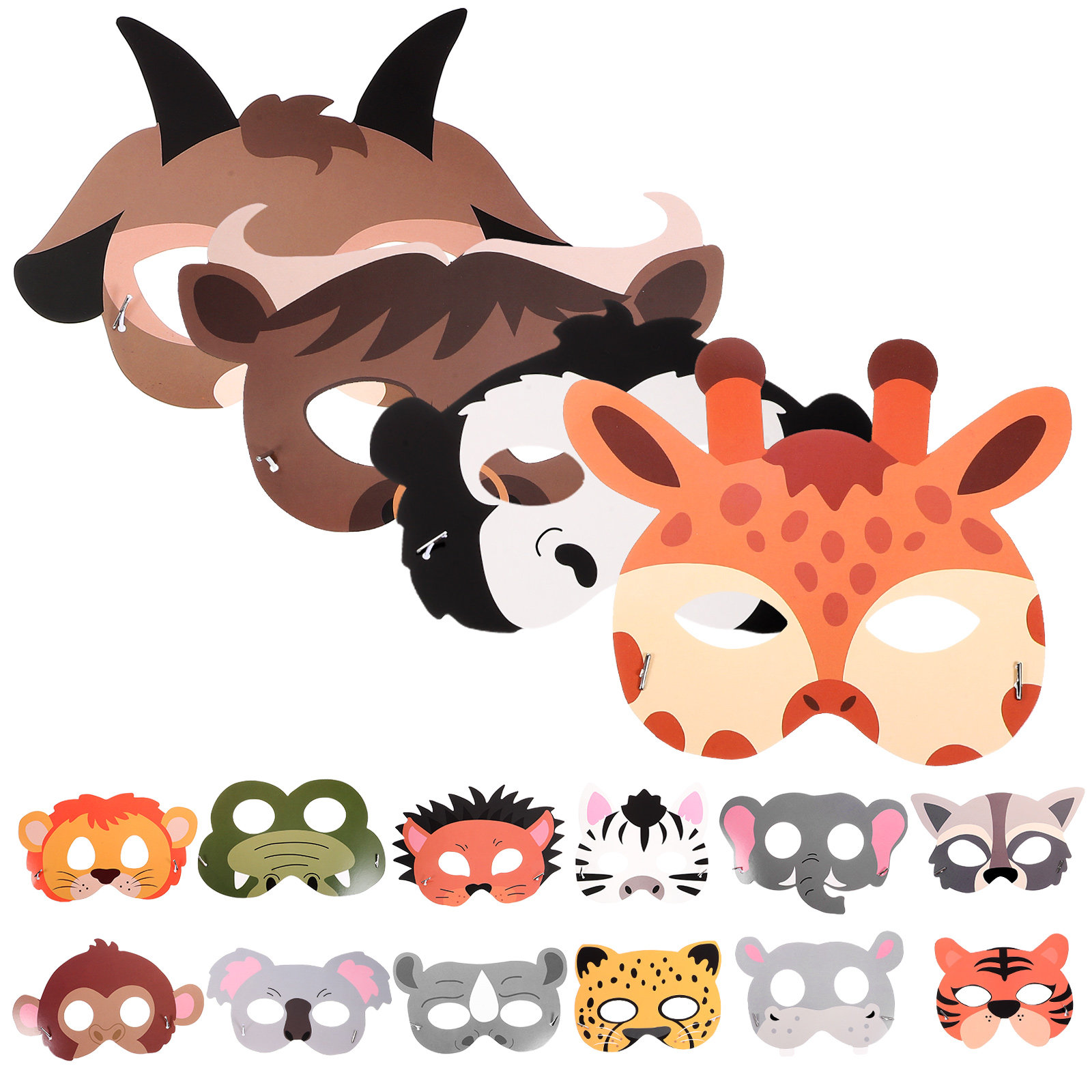 16Pcs Animal Paper Masks for K - Kids Face Mask 评论和价格