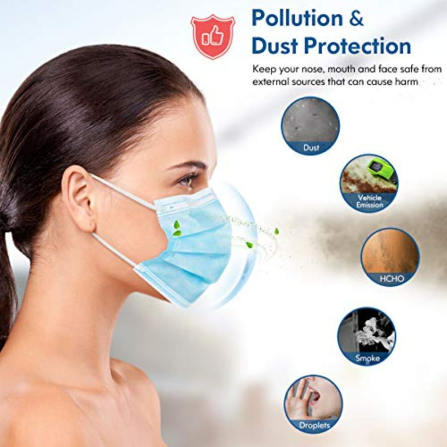 Face Mask Disposable Adults 3P - Disposable Mask Blue 评论和价格