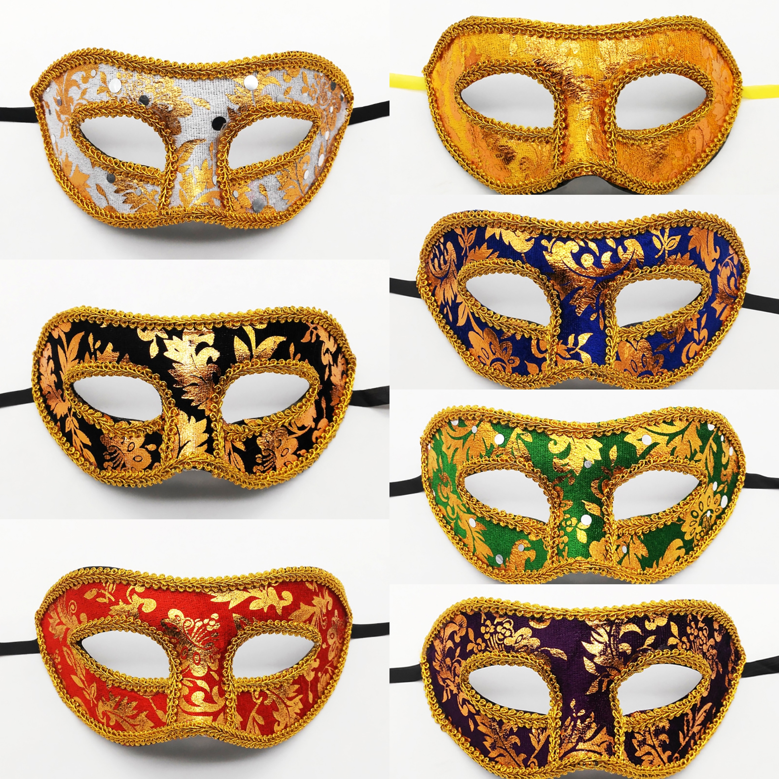 Men Mardi Gras Carnival Mask V - Respirator Half Face 评论和价格