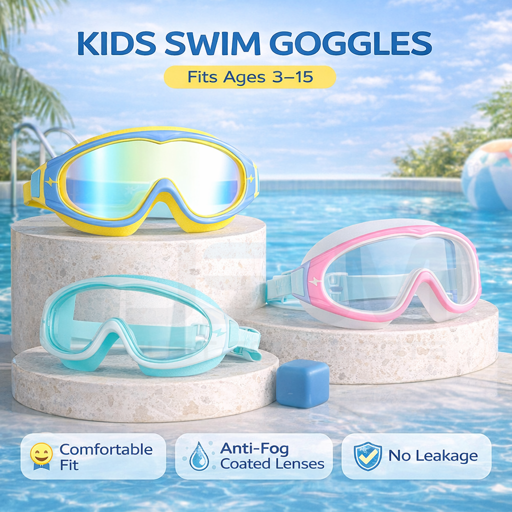 JSJM Kids Swimming Goggles Big - Silicone Mask Bracket 评论和价格