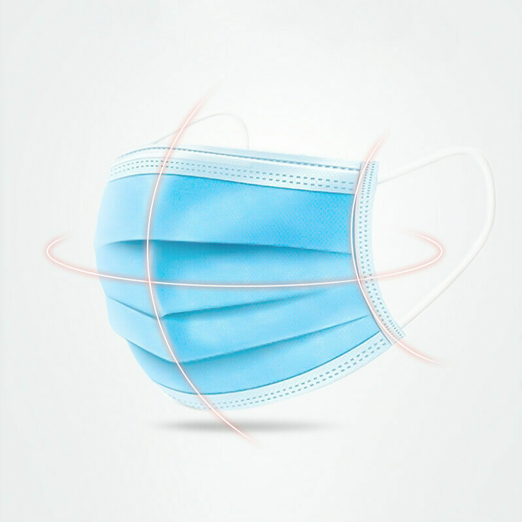 50piece Safe And Professional  - Disposable Mask Blue 评论和价格