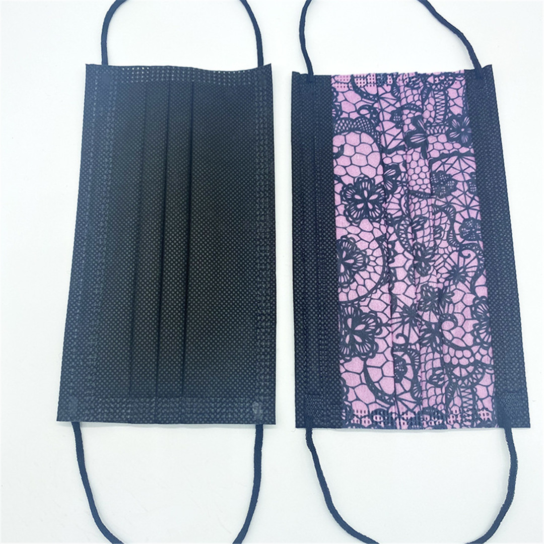 50PCS Disposable Lace Mouth Ma - Disposable Mask Blue 评论和价格