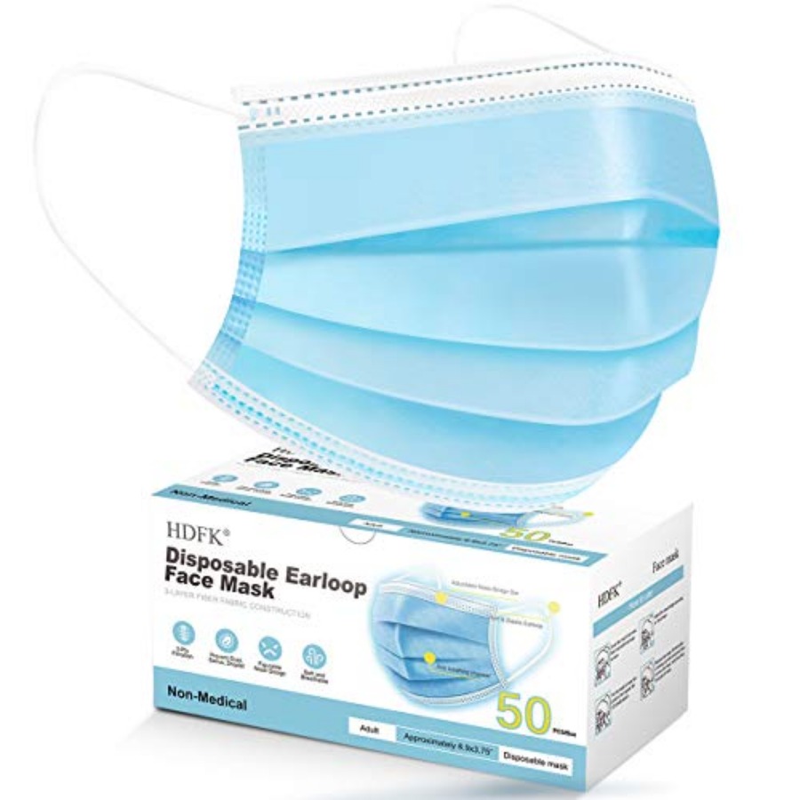Face Mask Disposable Adults 3P - Disposable Mask Blue 评论和价格