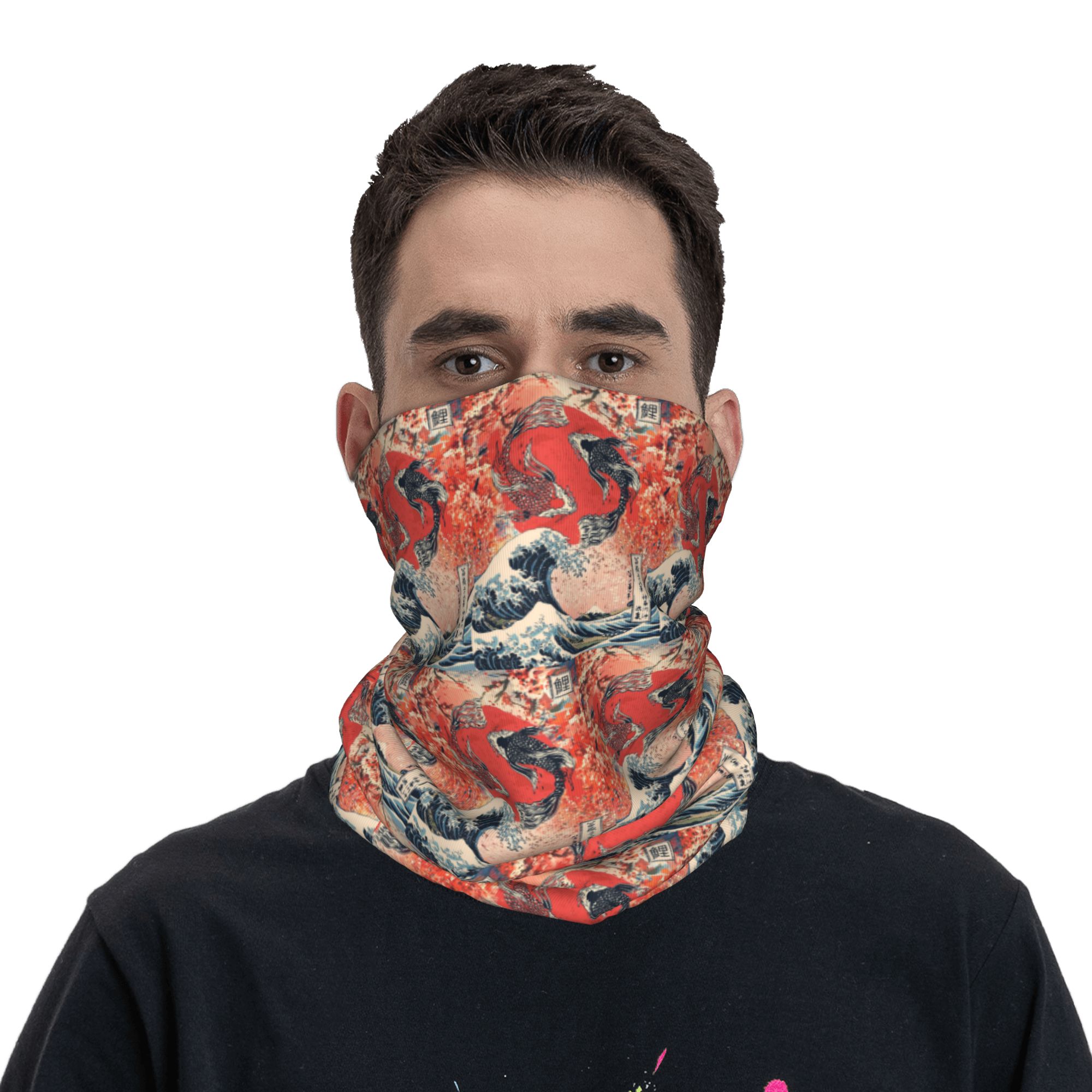 Koi Fish and Great Wave off Ka - Sports Mask Breathable 评论和价格