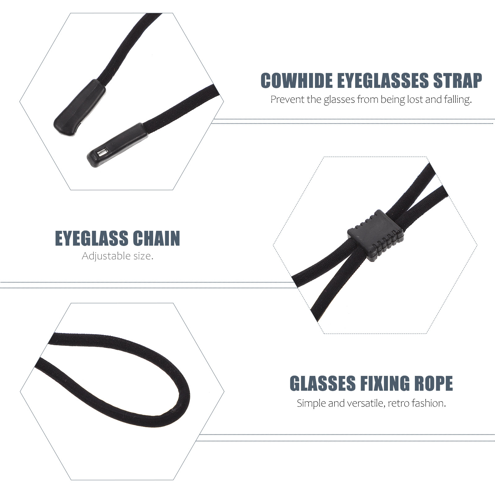 5Pcs Multi-Purpose Eyeglass Ch - Mask Lanyard Adjustable 评论和价格