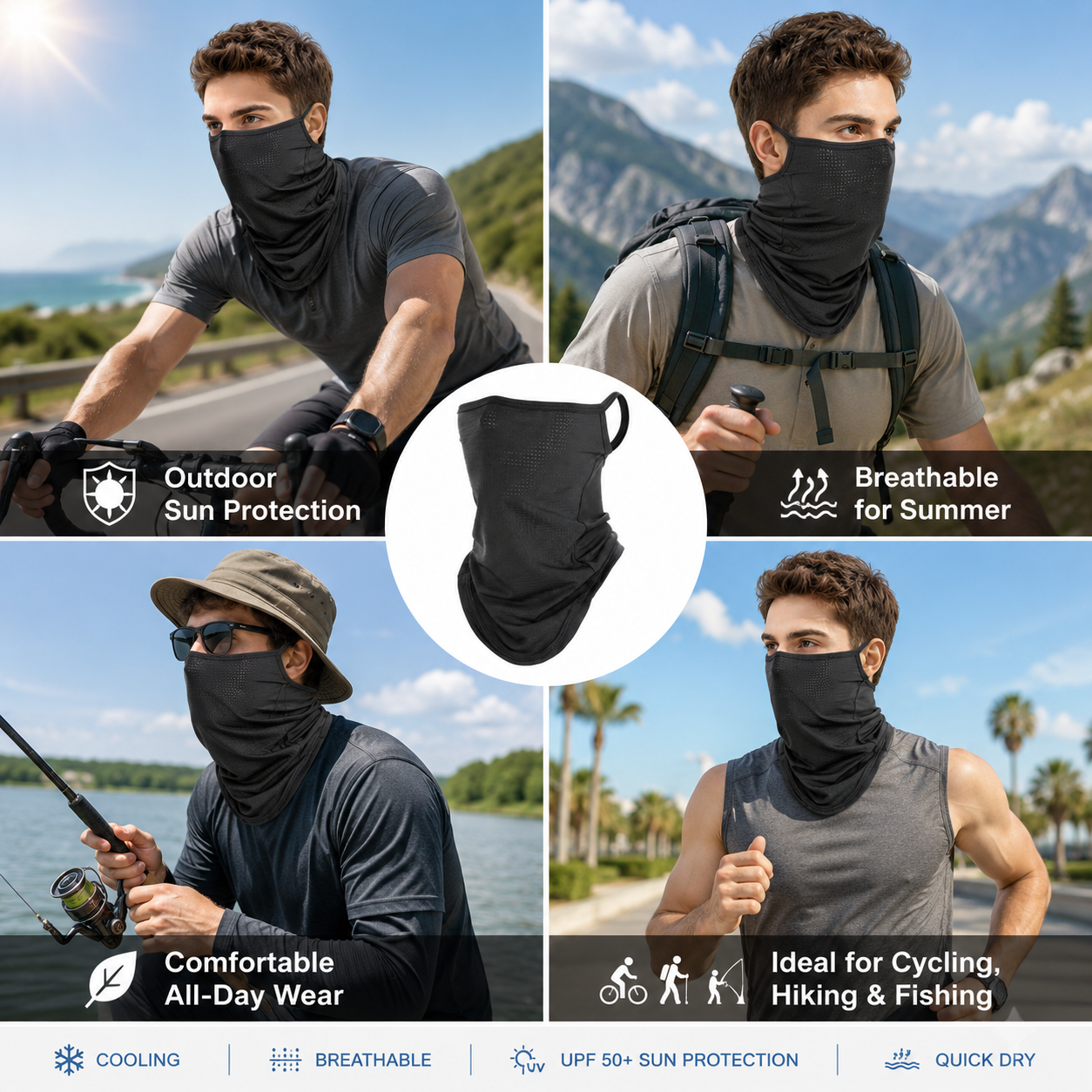 Breathable Quick-Dry Neck Gait - Respirator Half Face 评论和价格