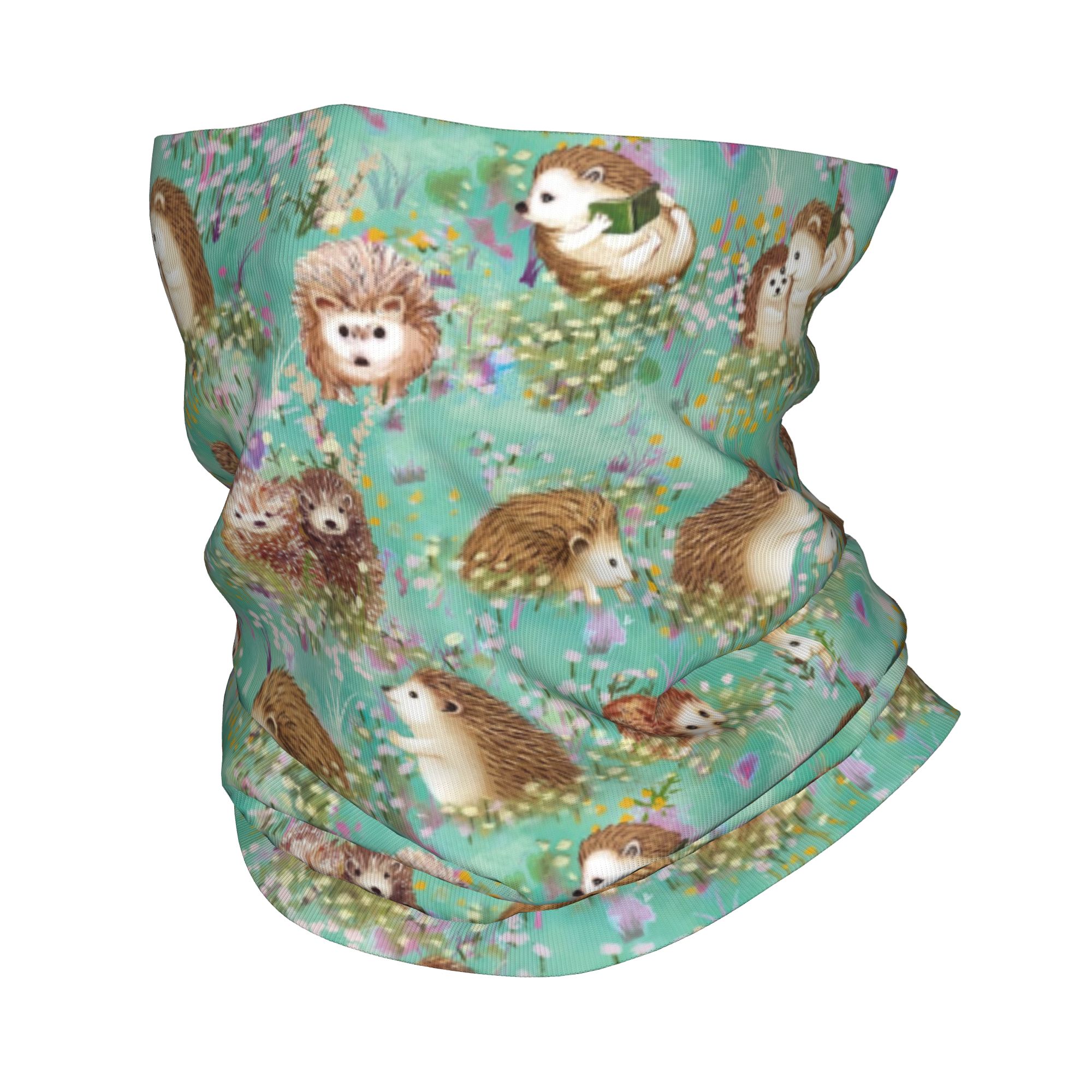 Autumn Hedgehog Spring Floral  - Neck Gaiter Face Cover 评论和价格