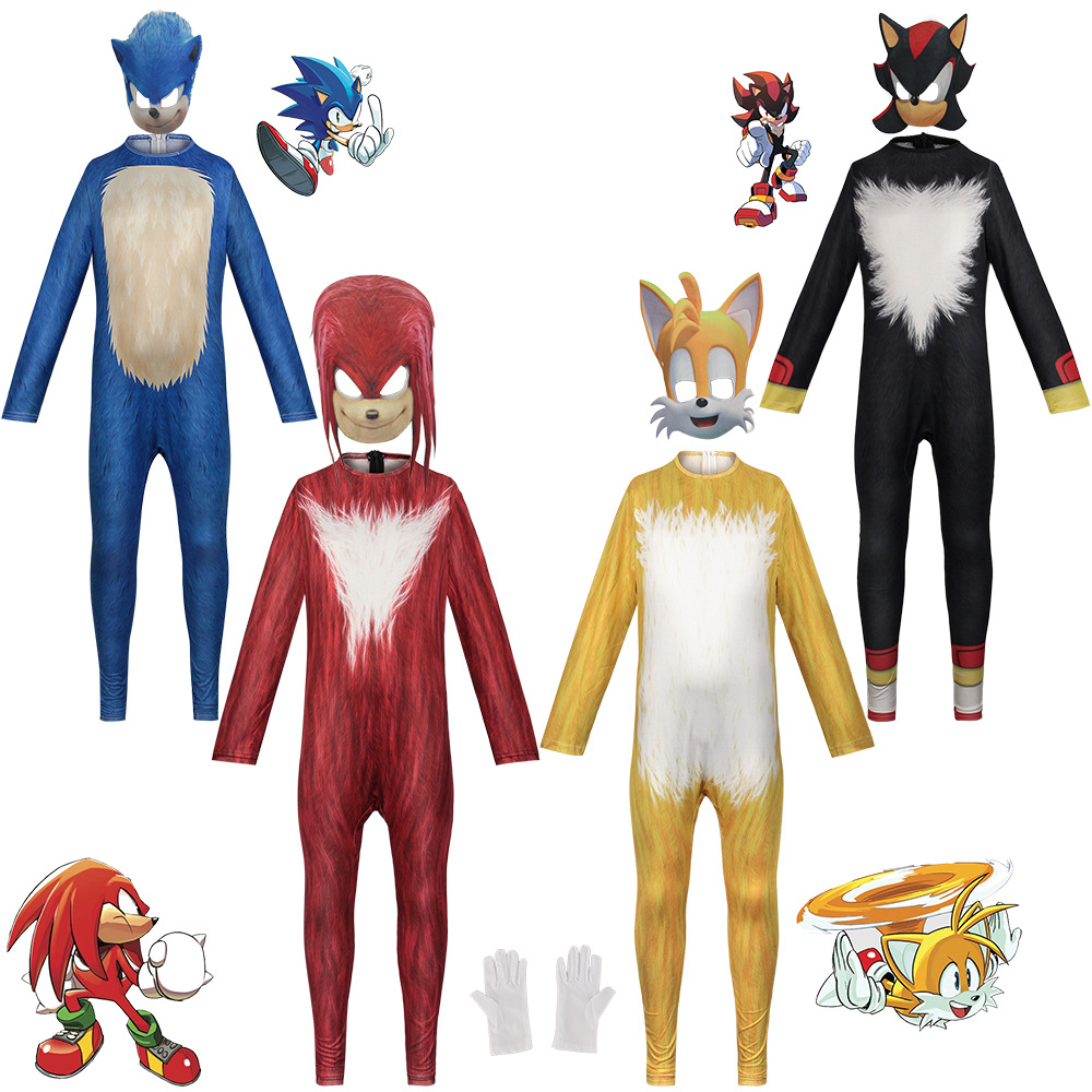 Anime Game Sonic Blue Red Blac - Black Face Mask Pack 评论和价格