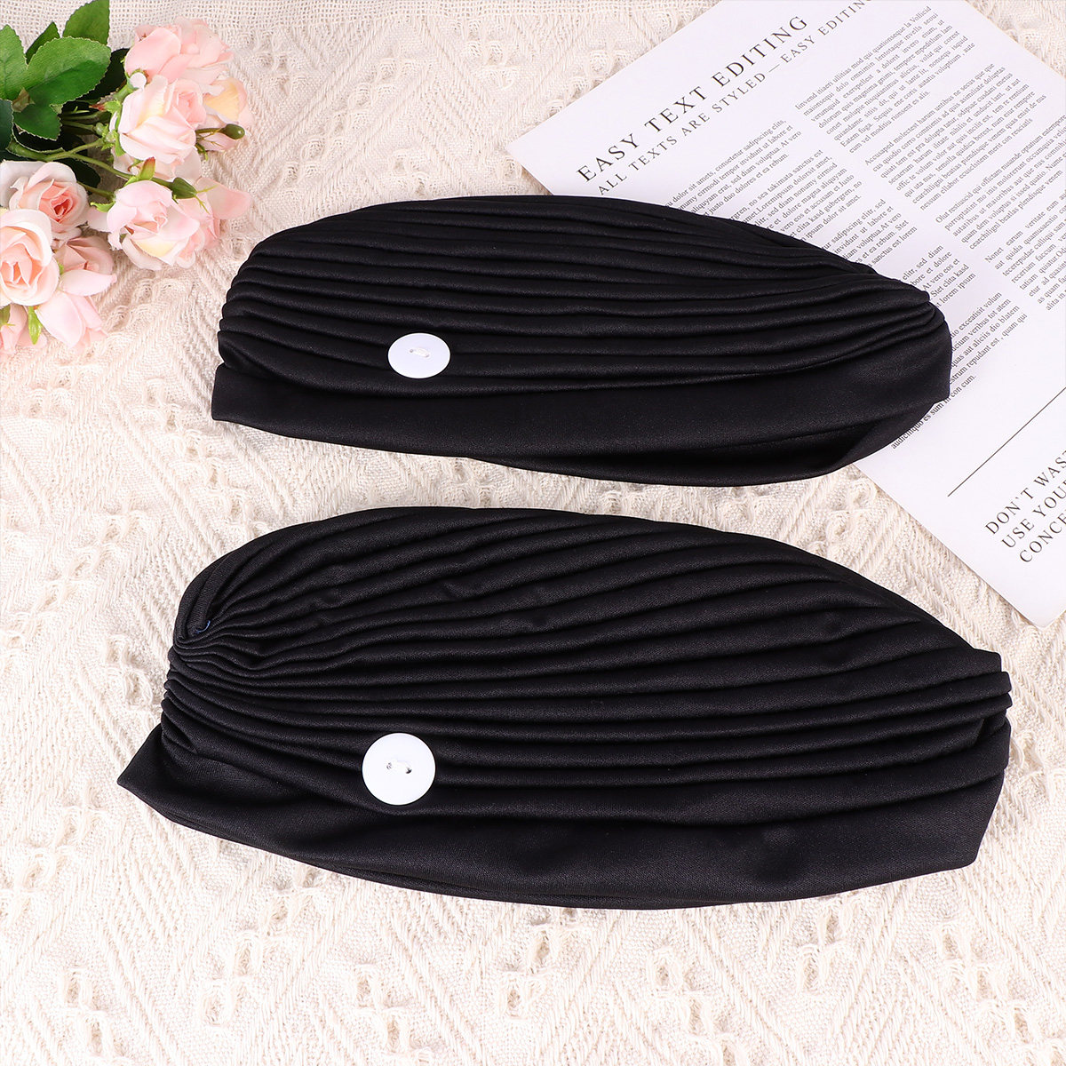 2Pcs Black Adjustable Elastic  - Mask Ear Saver Strap 评论和价格