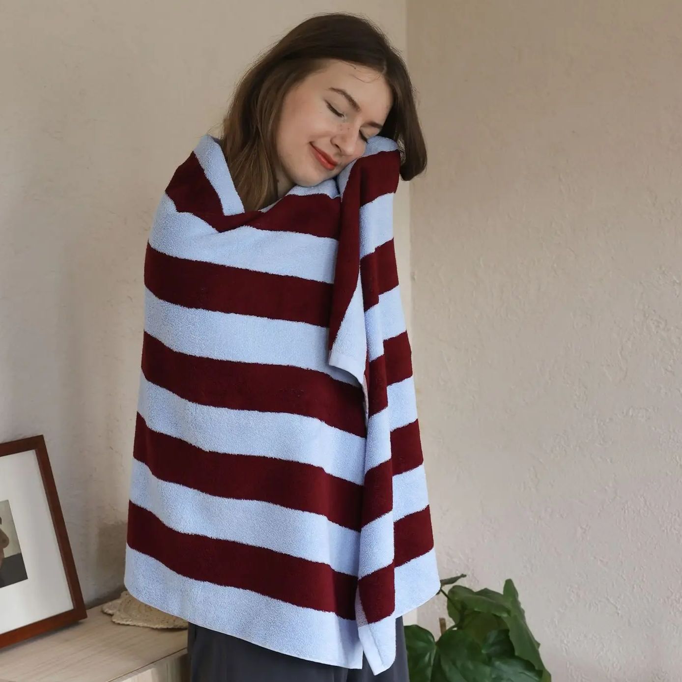 Retro Striped Pure Cotton Towe - Cloth Face Mask Washable 评论和价格