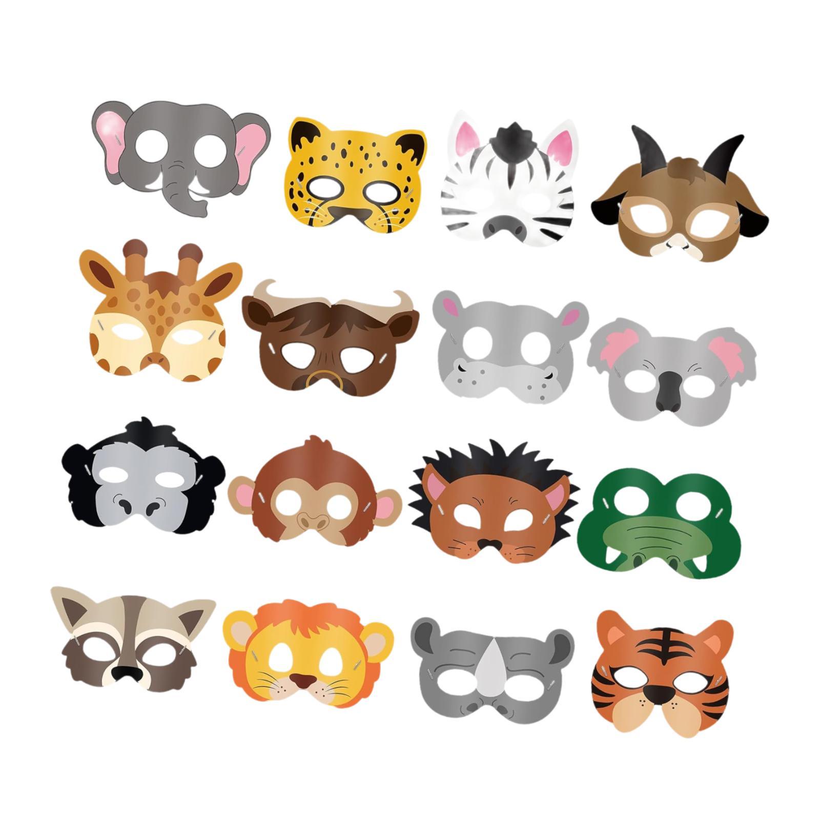 16 Pieces Animal Face Mask Cut - Kids Face Mask 评论和价格