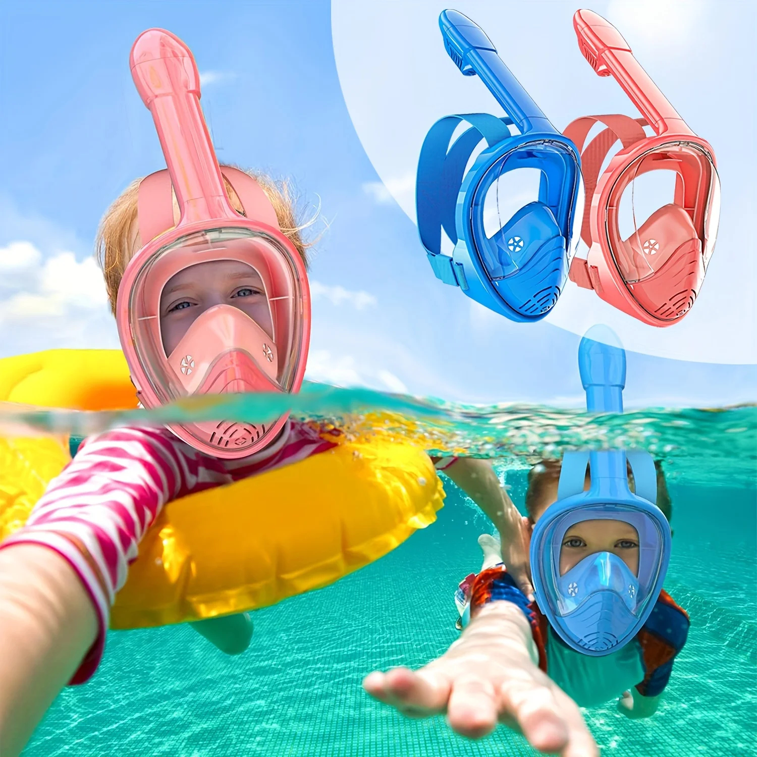 Kids Full Face Snorkel Mask fo - Anti Pollution Mask 评论和价格