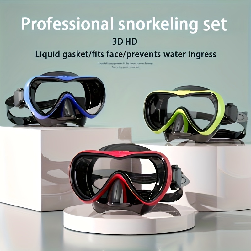 Adult Snorkel Mask, HD Tempere - Silicone Mask Bracket 评论和价格